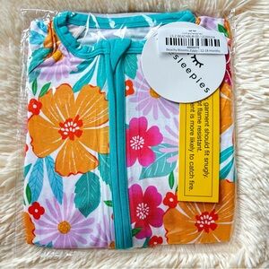 Little Sleepies Beachy Blooms Zippy 12/18 NWT